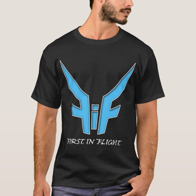 Först i flyg - frotté t shirt (Framsida)