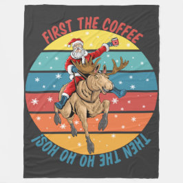 Först kaffet och Ho Ho Ho Ho's Fleecefilt