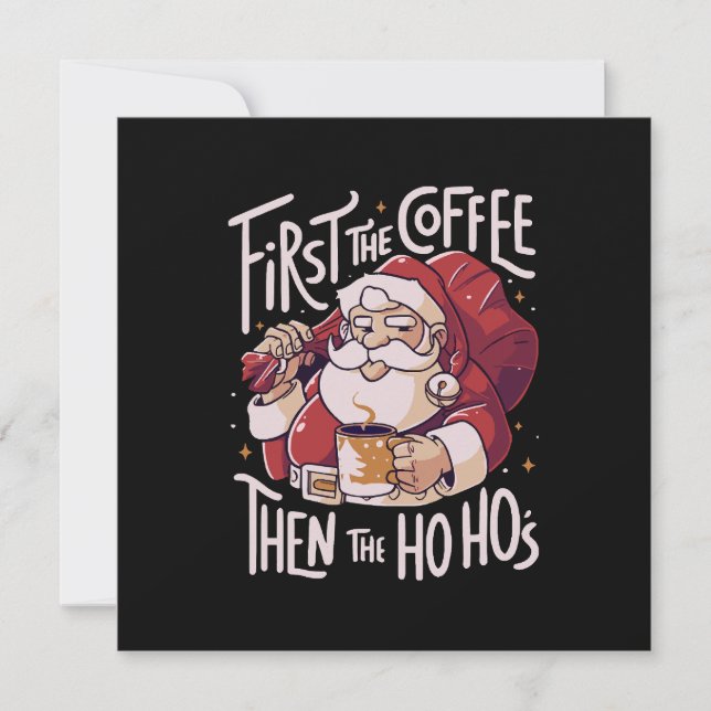 Först Kaffet Sedan HOHO Inbjudningar (Framsida)