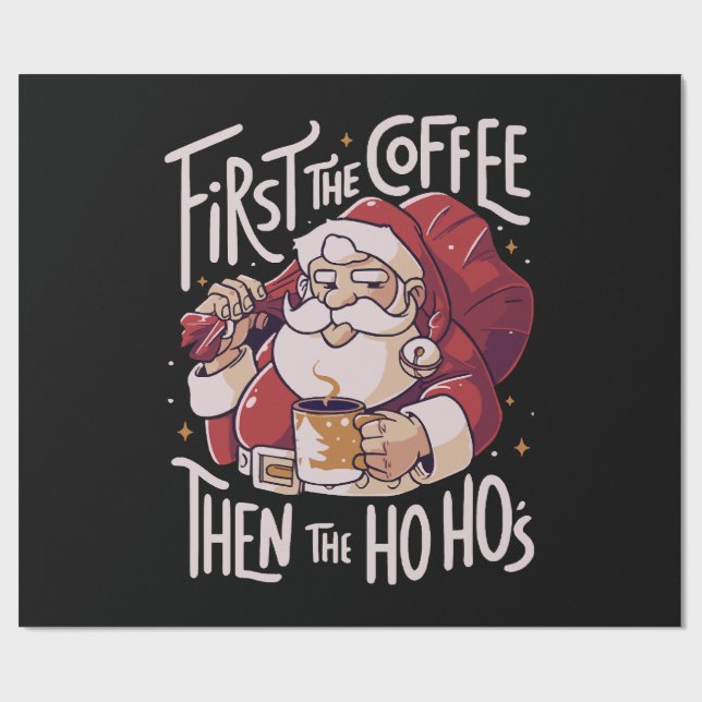 Först Kaffet Sedan HOHO Presentpapper (Platt)