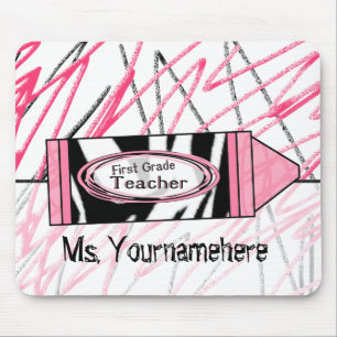Först klasslärare Mousepad - zebra tryckCrayon Musmatta
