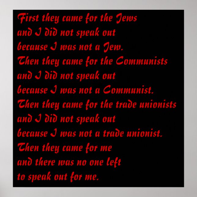 Först kom de poster (Framsidan)