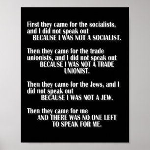 Först kom de till socialisterna som Lämnade tala P Poster
