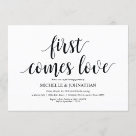 Först kommer kärlek, Förlovningsfest inbjudan
