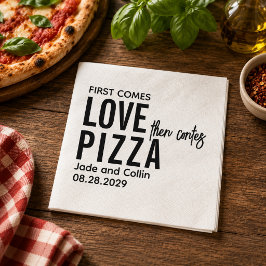 Först kommer kärlek, sedan pizza | Rolig Pizzafest Pappersservett