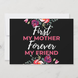 Först min mamma för alltid min vän julkort