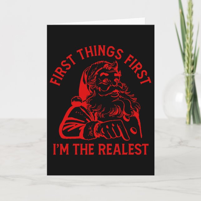 Först och främst är jag den riktiga Tomte Klaus Ro Kort (Framsida)