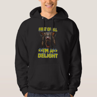 Först och främst är jag en glädje, Feral Possum, L Hoodie