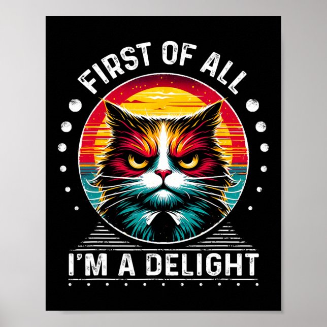Först och främst en glad Sarcastic Arg Cat Poster (Framsidan)