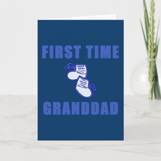 Först Time GranddadTshirts och gåvor Kort (Framsida)