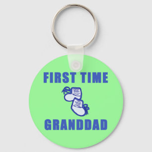 Först Time GranddadTshirts och gåvor Nyckelring
