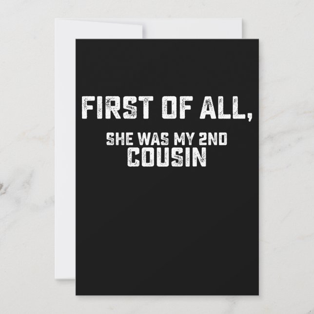 Först var hon min andra kusin inbjudningar (Framsida)