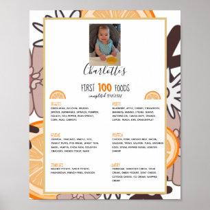 Första 100 Mat Baby avvänjning Poster