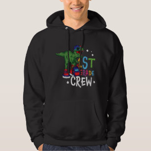 Första 1:a klass skolbarn lärarlag Dinosaurie Hoodie