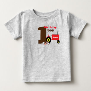 Första 1-årsdagskorgen, gårdstraktor för gammalt t shirt