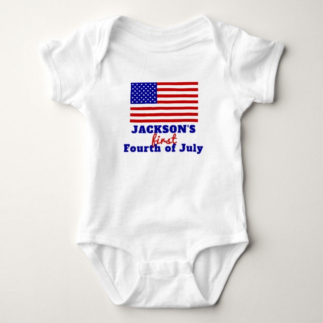 Första 4 juli amerikanska Flagga Personlig Tröja (Framsida)