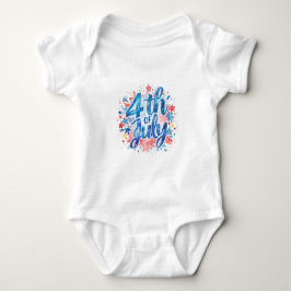 Första 4 juli Vattenfärg T Shirt