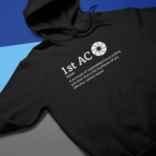 Första AC-definitionsläge - Mörk för kameraget Hoodie