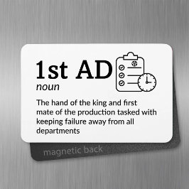 Första AD-definition - ange livslängd 4 tum x 6 tu Magnet