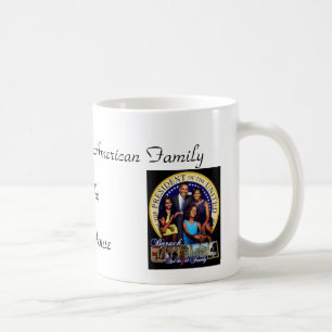 Första afrikansk amerikanfamilj av Vita huset Kaffemugg