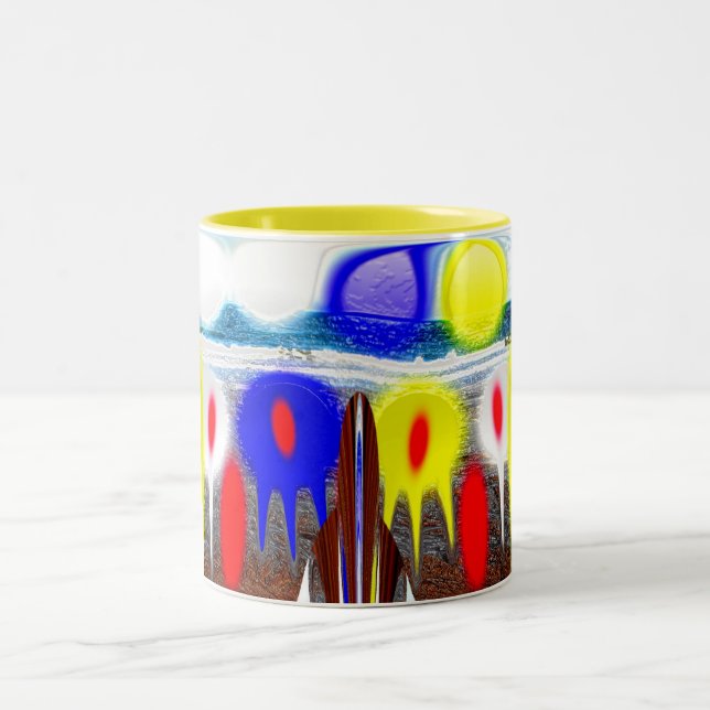 Första Alien Invasion Två-Tonad Mugg (Center)