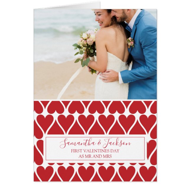 Första Alla hjärtans dag: Gift foto OBS Kort (Framsidan)
