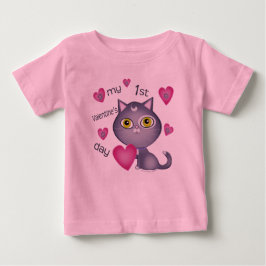 Första Alla hjärtans dag Kat Girl Baby Tutu Bodyko Tee