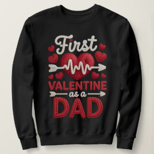 Första Alla Hjärtans Dag som Mamma Falsk Broderi K T Shirt