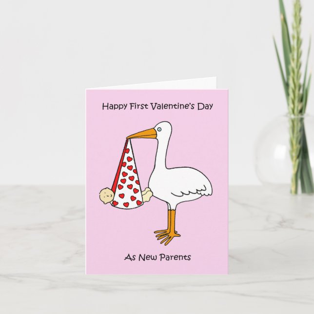 Första Alla hjärtans dag som nya föräldrar Kort (Framsida)