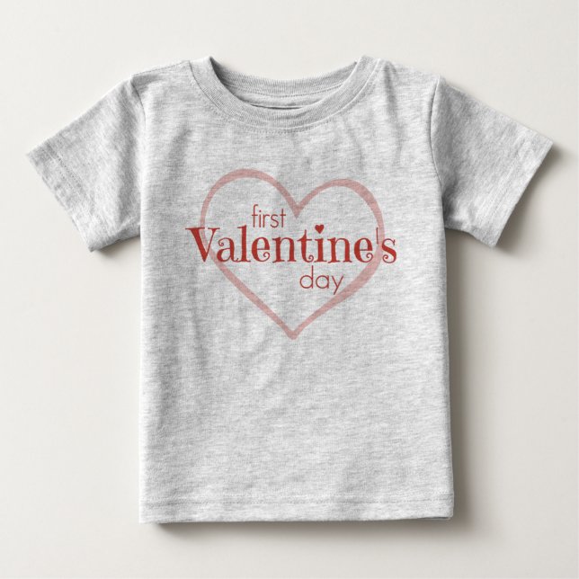 Första Alla hjärtans dag T-shirt (Framsida)