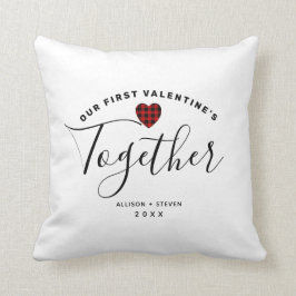 Första Alla hjärtans samfällda Par Heart Monogram Kudde