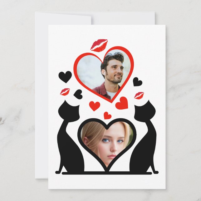 Första Alla hjärtans som mr & Mrs. Julkort (Framsida)