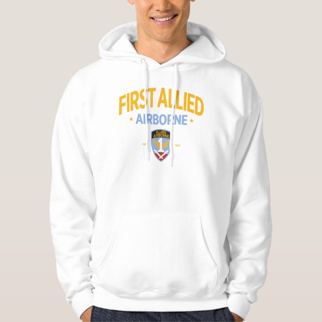 Första Allied Airborne "FAAA" US Military Hoodie (Framsida)