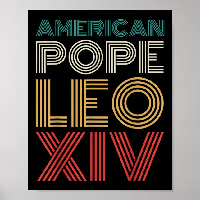 Första amerikanska påven Leo Xiv Robert Prevost Ca Poster (Framsidan)