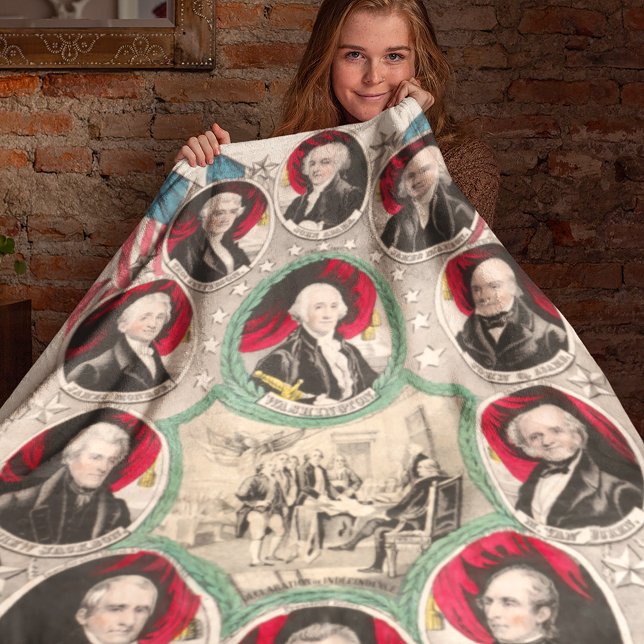 Första amerikanska presidenterna återställde 1844- fleecefilt (Skapare uppladdad)