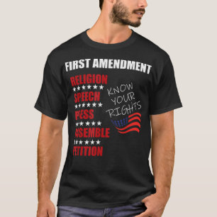 Första ändring Höger Audit United Stater Constit T Shirt
