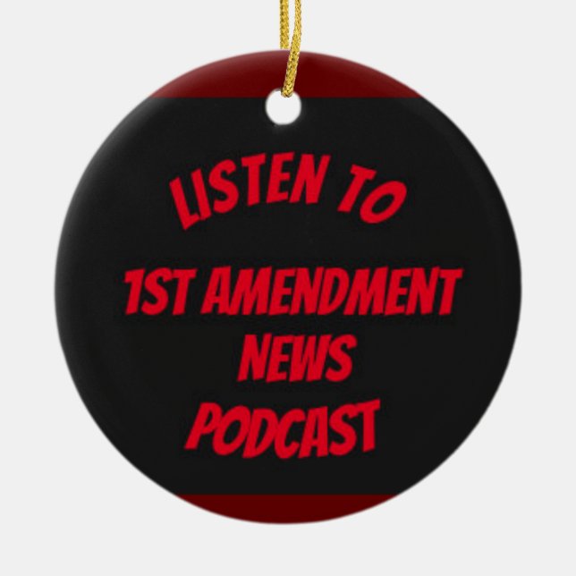 Första ändring Nyhetspodradio Ornament (Framsidan)