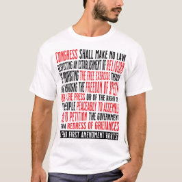 Första ändringen Högerna Tal frihet T Shirt
