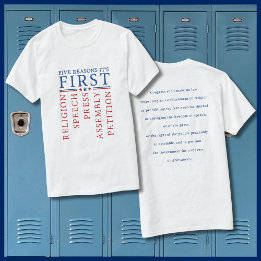 Första ändringen Rörelsefrihet i Tal T Shirt