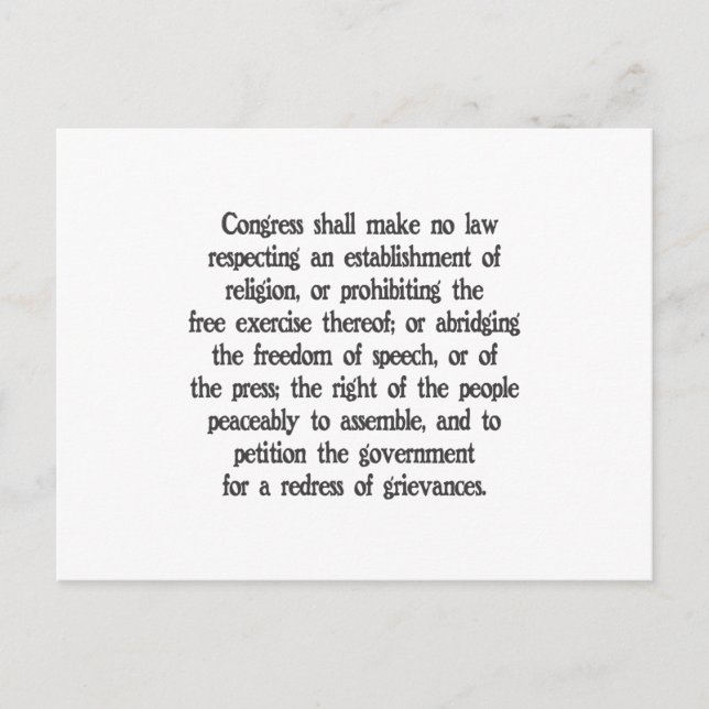 Första ändringen vykort (Framsida)