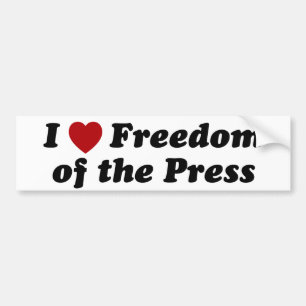 Första ändringsförslaget I Kärlek Pressfrihet Bildekal