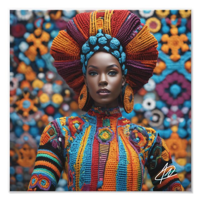 Första android Black Woman Premium Photo Art-utskr Fototryck (Framsidan)