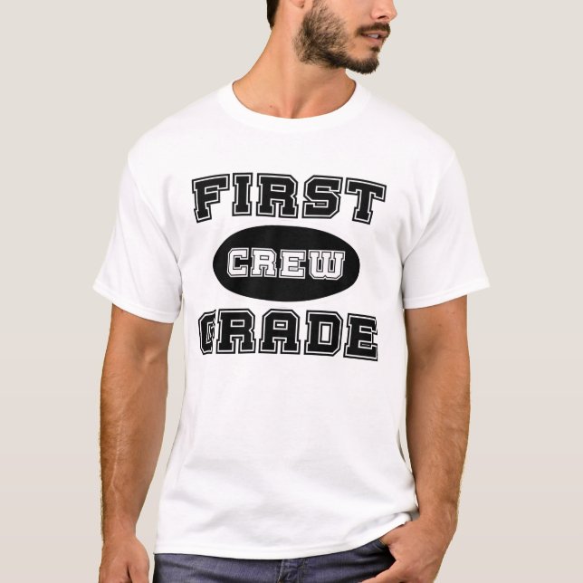 Första Anpassadet för besättning från Klass T Shirt (Framsida)