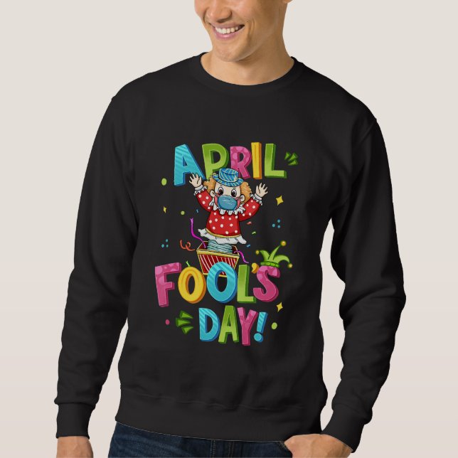 Första april: Joke Lurass För barn Boys Lång Ärmad Tröja (Framsida)