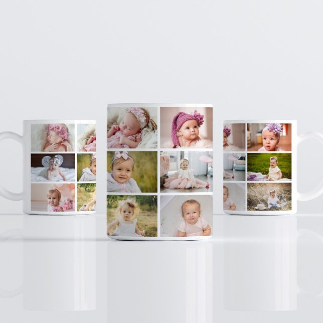 Första året 12 månader foto kaffemuggen kaffemugg (Skapare uppladdad)
