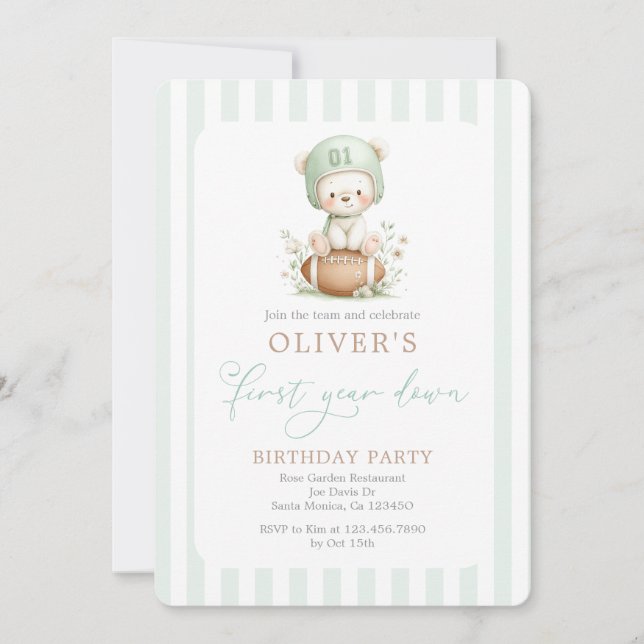 Första året är över  inbjudningar (Framsida)