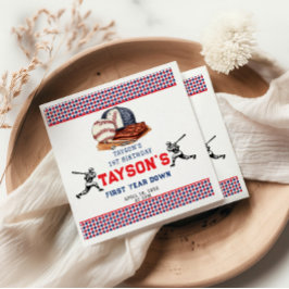 Första året efter basket 1:a födelsedag Party Pappersservett