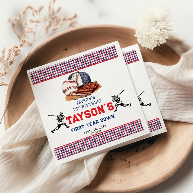 Första året efter basket 1:a födelsedag Party Pappersservett (Skapare uppladdad)