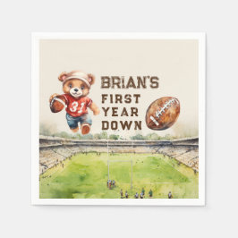 första året i fotboll - liten pojke 1 år pappersservett