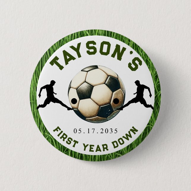 Första året nedåt 1:a födelsedagen knapp (Framsida)